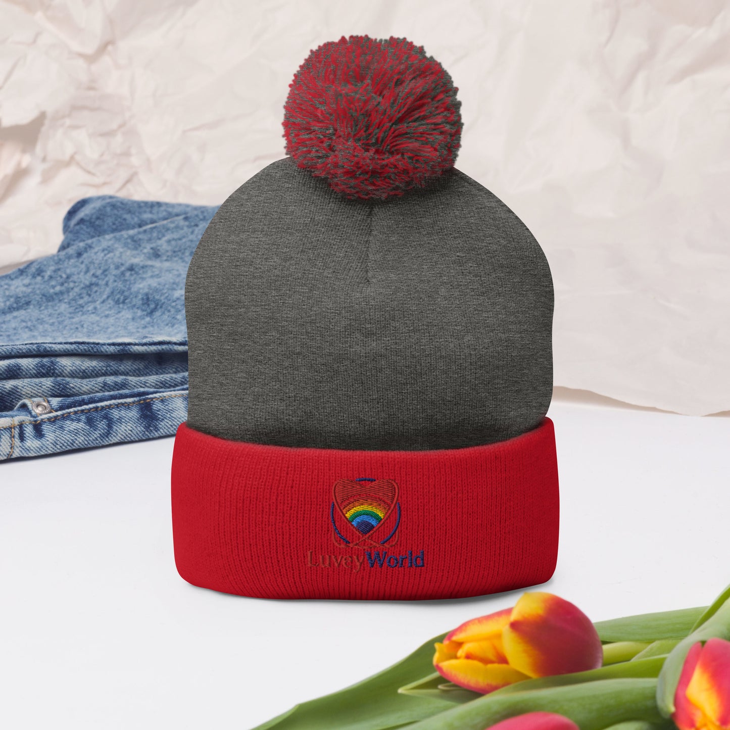 LuveyWorld Pom-Pom Beanie
